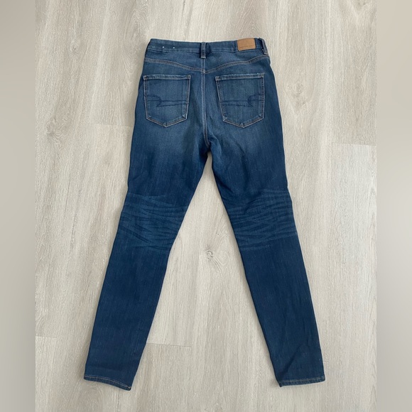 Dark Blue, American Eagle Skinny Jeans, Size 10 - Picture 4 of 4